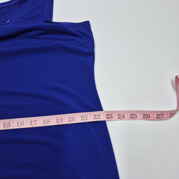 New Chico's Sleeveless Midi Dress Mesh Jacket Royal Blue Women's Size XL - Picture 11 of 15